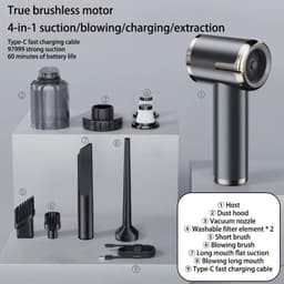 image-Xiaomi 5 in 1 Car Vacuum Cleaner 1990000PA Powerful Handheld Cleaning Machine for Home Appliance Car Cleaner Wireless Portable