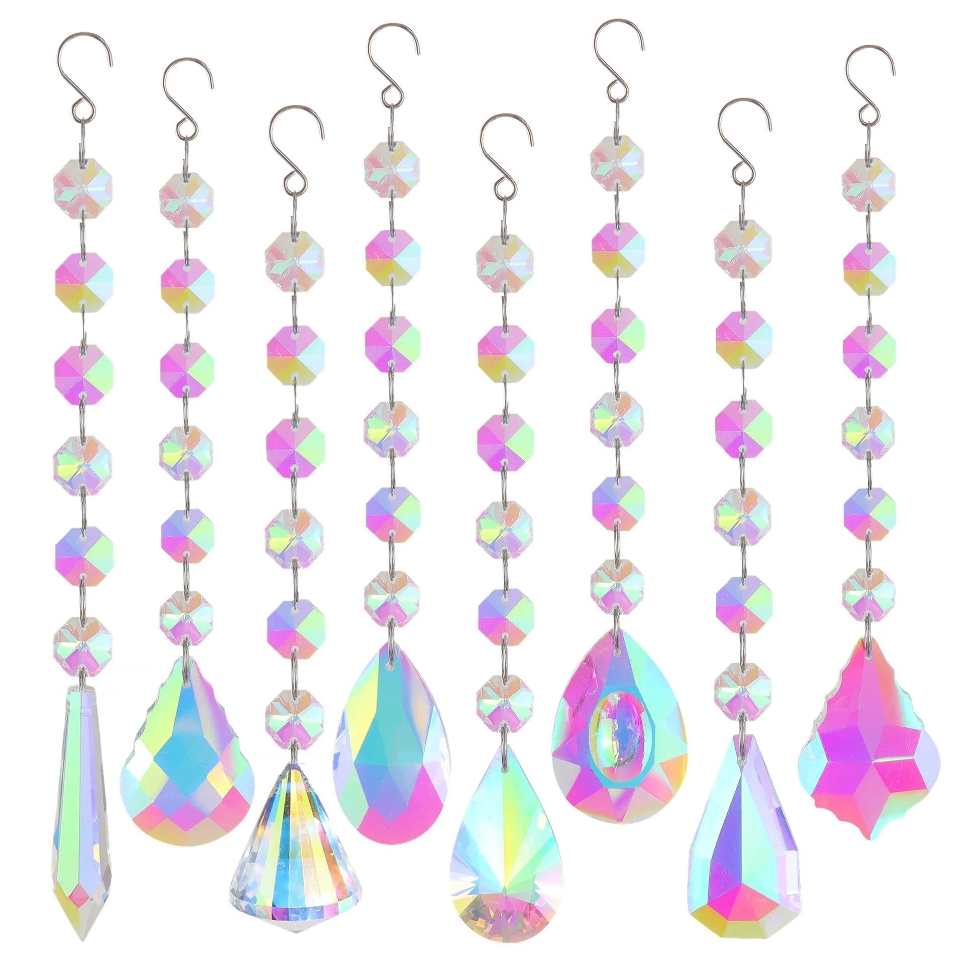 image-Crystal Suncatcher Prism Rainbow Catcher Pendant Window Hanging Wind Chime Car Charm Garden Home Wedding Decoration