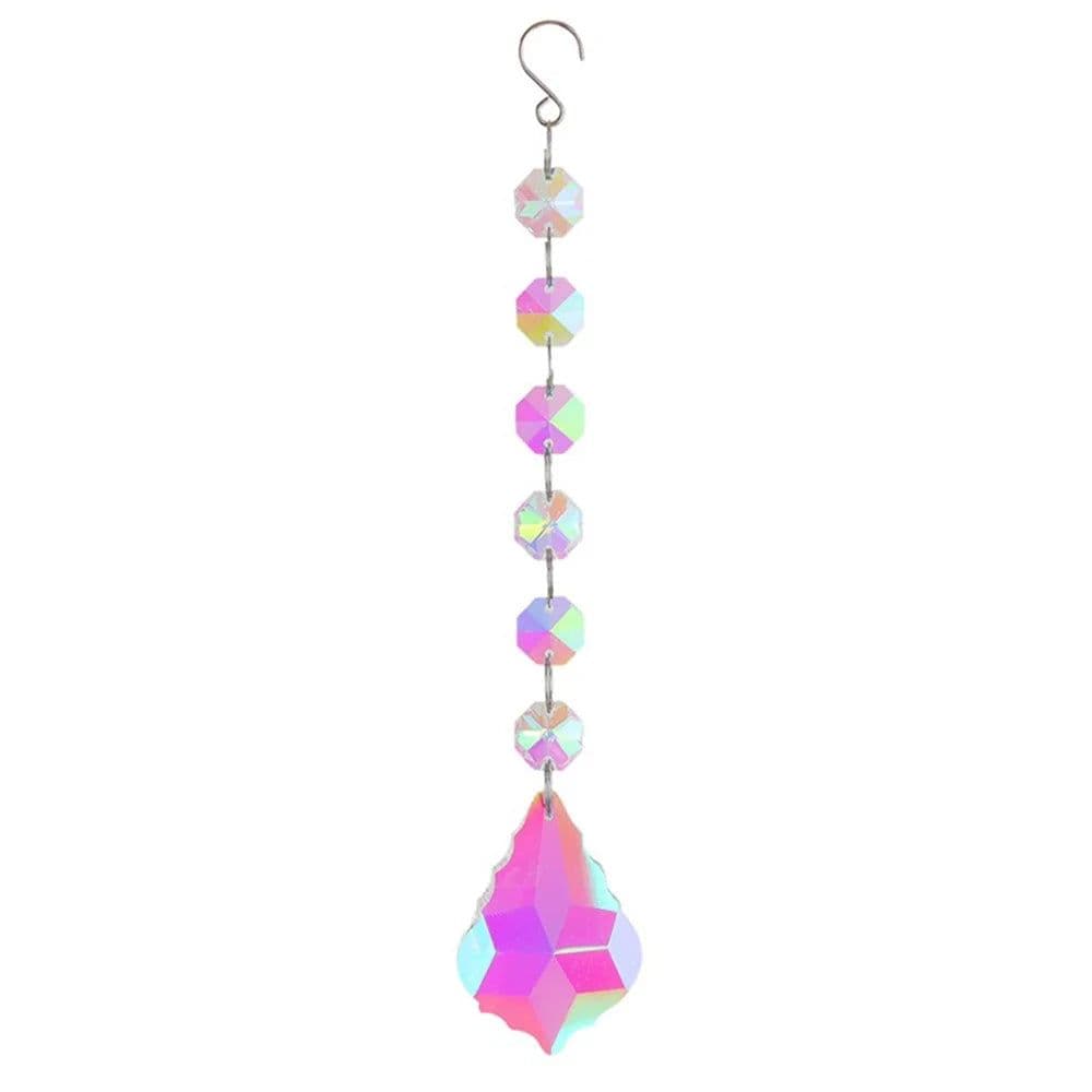 image-Crystal Suncatcher Prism Rainbow Catcher Pendant Window Hanging Wind Chime Car Charm Garden Home Wedding Decoration