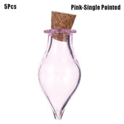 image-5Pcs Cork Stopper Small Empty Glass Bottle Tiny Glass Jars With Cork Decorative Wish Glass Jars Wedding Holiday Mini Containers
