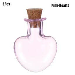 image-5Pcs Cork Stopper Small Empty Glass Bottle Tiny Glass Jars With Cork Decorative Wish Glass Jars Wedding Holiday Mini Containers