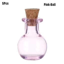 image-5Pcs Cork Stopper Small Empty Glass Bottle Tiny Glass Jars With Cork Decorative Wish Glass Jars Wedding Holiday Mini Containers