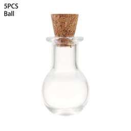 image-5Pcs Cork Stopper Small Empty Glass Bottle Tiny Glass Jars With Cork Decorative Wish Glass Jars Wedding Holiday Mini Containers
