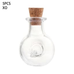 image-5Pcs Cork Stopper Small Empty Glass Bottle Tiny Glass Jars With Cork Decorative Wish Glass Jars Wedding Holiday Mini Containers