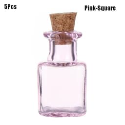 image-5Pcs Cork Stopper Small Empty Glass Bottle Tiny Glass Jars With Cork Decorative Wish Glass Jars Wedding Holiday Mini Containers