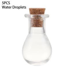 image-5Pcs Cork Stopper Small Empty Glass Bottle Tiny Glass Jars With Cork Decorative Wish Glass Jars Wedding Holiday Mini Containers