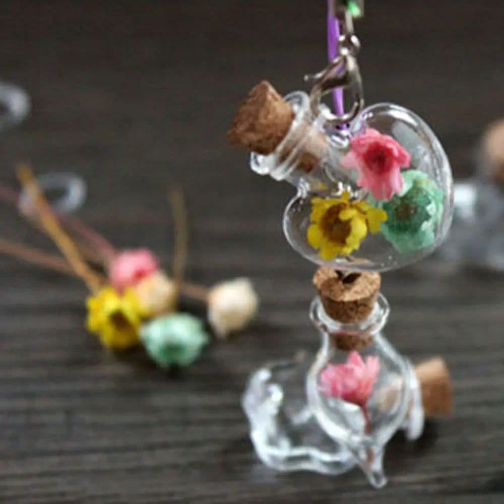 image-5Pcs Cork Stopper Small Empty Glass Bottle Tiny Glass Jars With Cork Decorative Wish Glass Jars Wedding Holiday Mini Containers