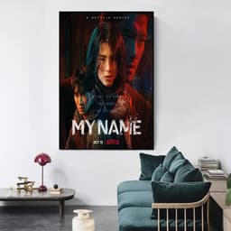 image-Big Size Posters and Prints Drama My Name Korean Paintings on the Wall Art Satin Pictures Home Wall Decoration Anime Room Decor