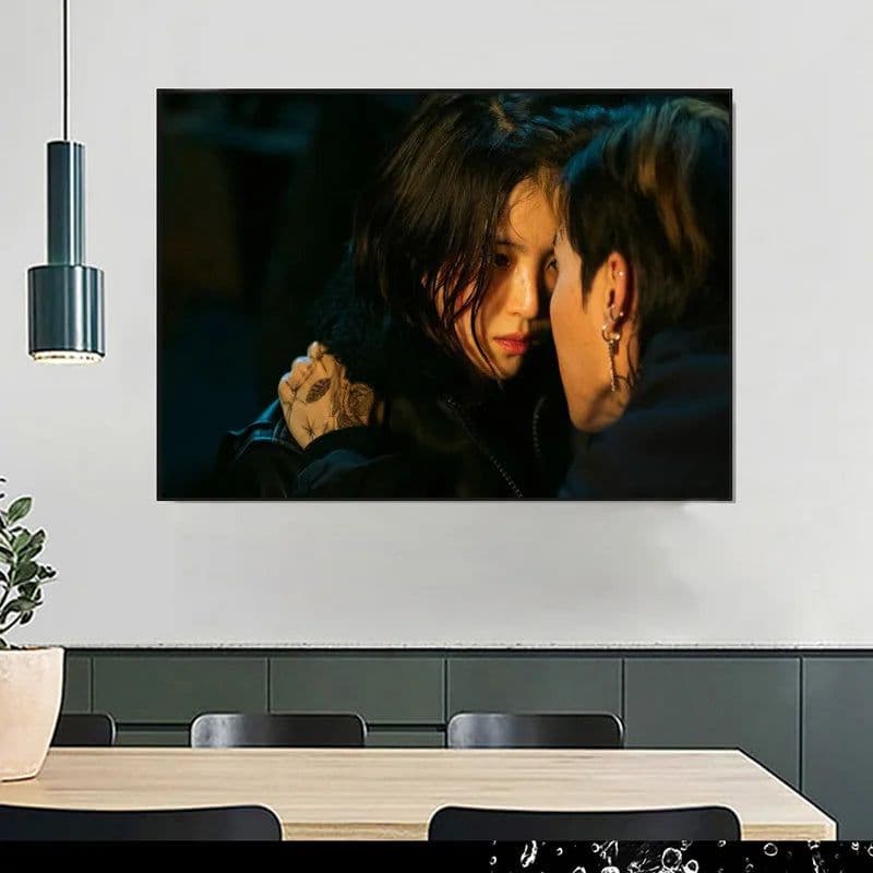 image-Big Size Posters and Prints Drama My Name Korean Paintings on the Wall Art Satin Pictures Home Wall Decoration Anime Room Decor