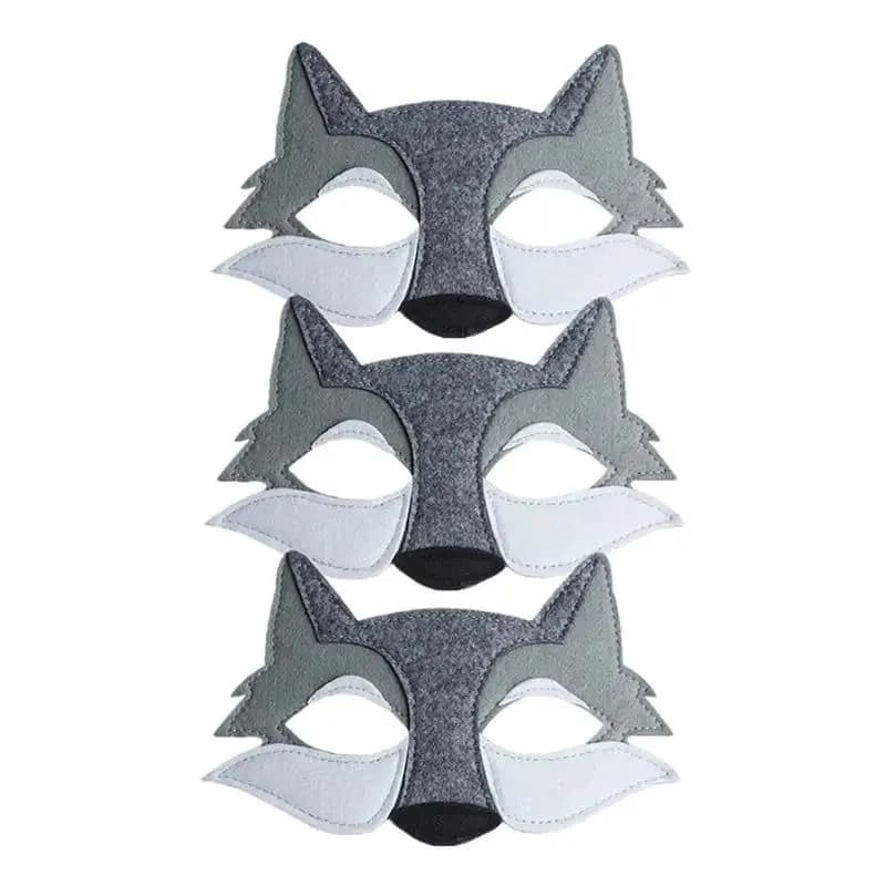 image-3PCS Wolf Eye Half Face Mask Kids Party Wolf Eye Half Face Mask Decor Cosplay Party Wolf Eye Half Face Mask Props