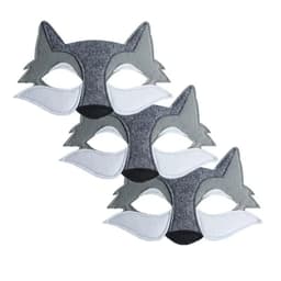 image-3PCS Wolf Eye Half Face Mask Kids Party Wolf Eye Half Face Mask Decor Cosplay Party Wolf Eye Half Face Mask Props