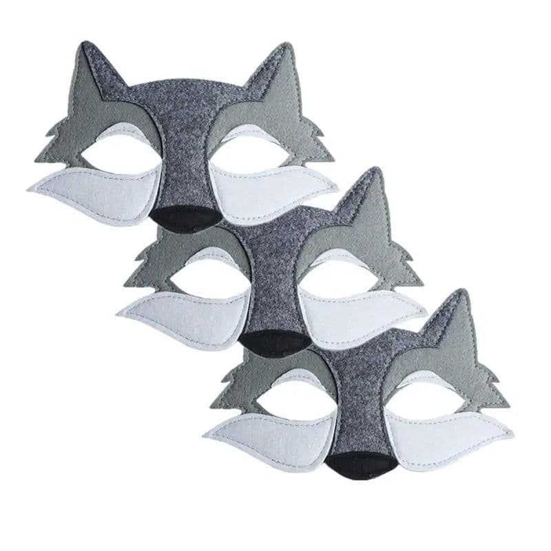 image-3PCS Wolf Eye Half Face Mask Kids Party Wolf Eye Half Face Mask Decor Cosplay Party Wolf Eye Half Face Mask Props