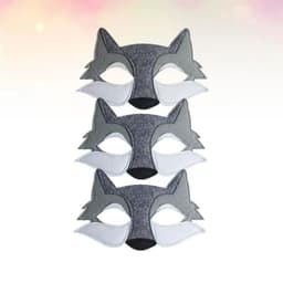 image-3PCS Wolf Eye Half Face Mask Kids Party Wolf Eye Half Face Mask Decor Cosplay Party Wolf Eye Half Face Mask Props