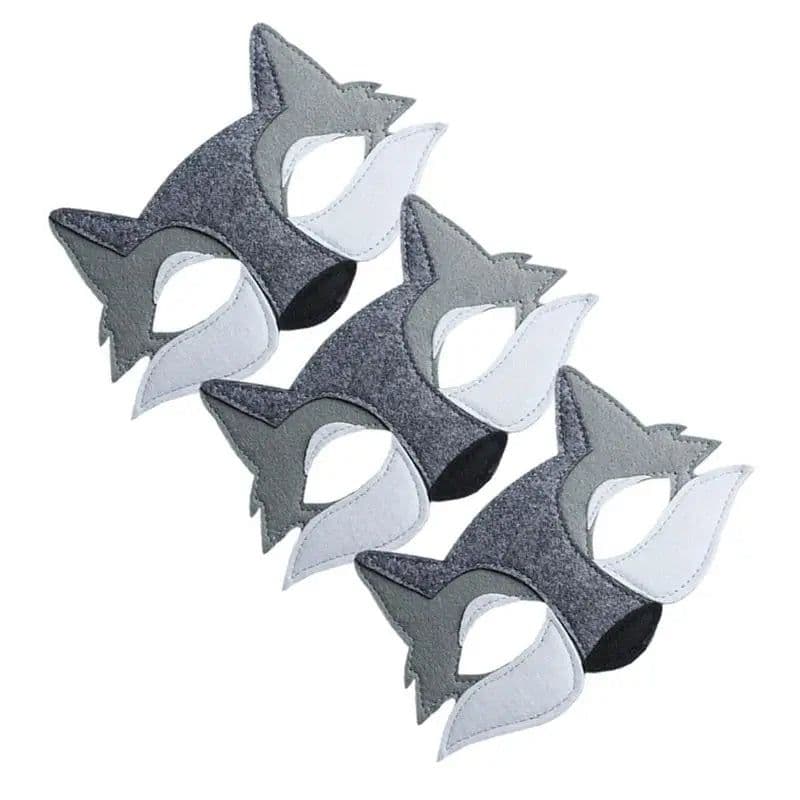 image-3PCS Wolf Eye Half Face Mask Kids Party Wolf Eye Half Face Mask Decor Cosplay Party Wolf Eye Half Face Mask Props