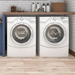 image-Wash Dry Sign Quotes Vinyl Decals Laundry Room Decor Washing Machines Door Decoration Vinyl Sticker Laundry Art