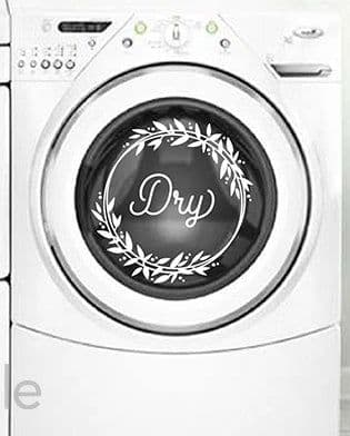 image-Wash Dry Sign Quotes Vinyl Decals Laundry Room Decor Washing Machines Door Decoration Vinyl Sticker Laundry Art