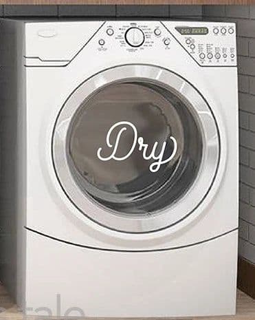 image-Wash Dry Sign Quotes Vinyl Decals Laundry Room Decor Washing Machines Door Decoration Vinyl Sticker Laundry Art