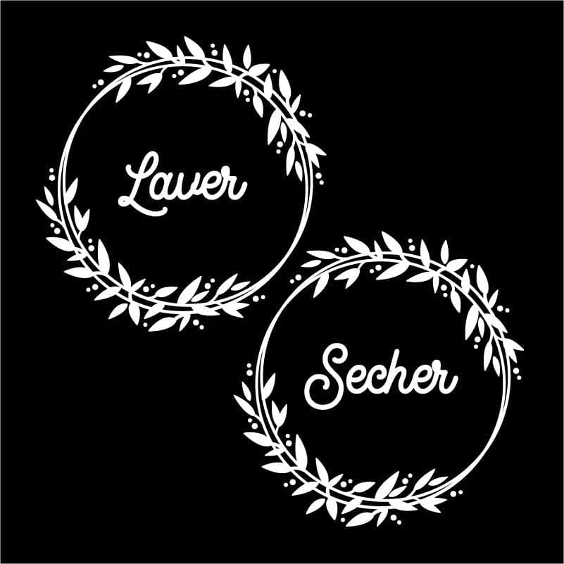 image-Wash Dry Sign Quotes Vinyl Decals Laundry Room Decor Washing Machines Door Decoration Vinyl Sticker Laundry Art
