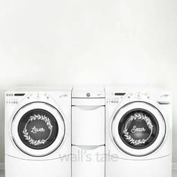 image-Wash Dry Sign Quotes Vinyl Decals Laundry Room Decor Washing Machines Door Decoration Vinyl Sticker Laundry Art