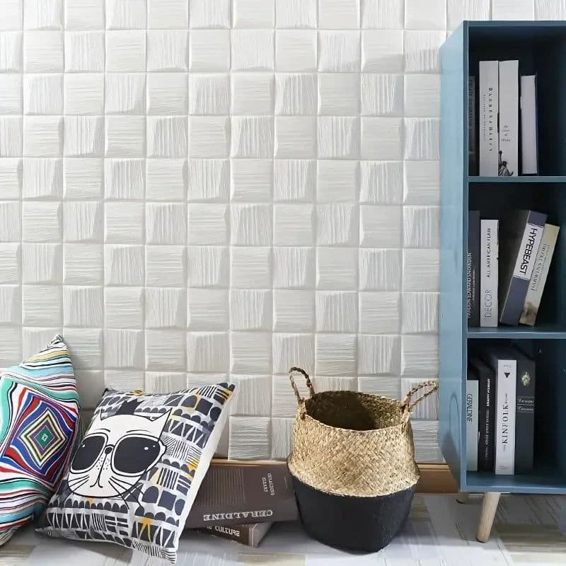 image-5-10pcs 3D effect self-adhesive waterproof foam brick wallpaper loosely pasted to create anti-collision bedroom wall