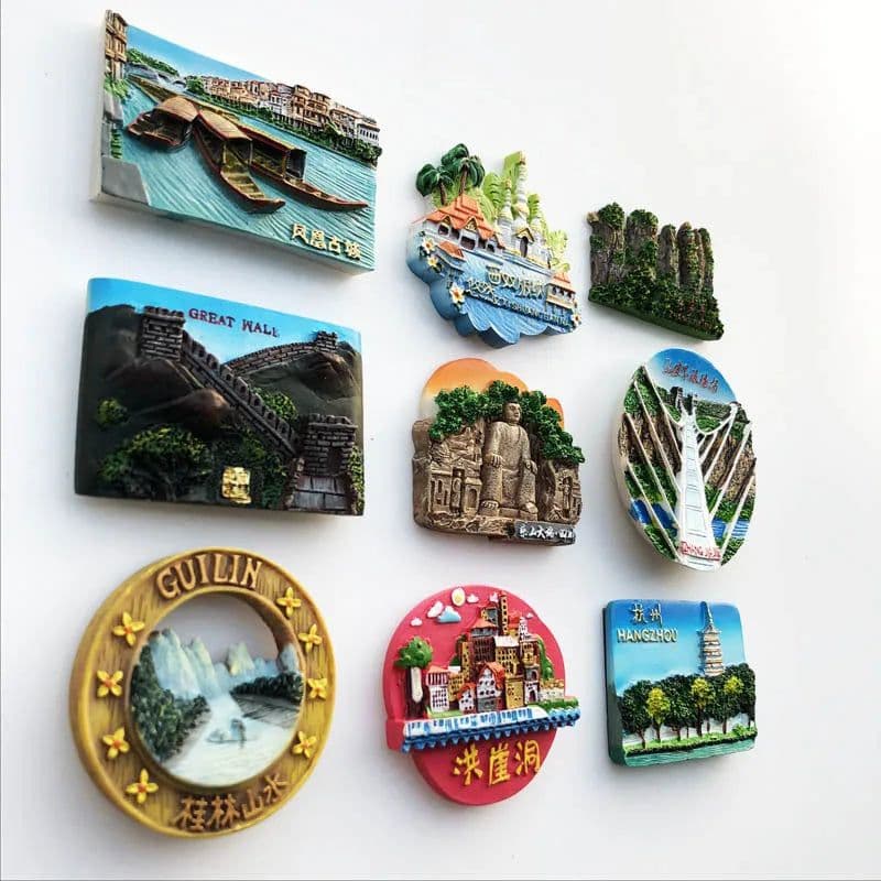 image-China Travelling Fridge Stickers Home Decor Beijing Tourist Souvenirs Resin Fridge Magnets The Great Wall Magnetic Stickers