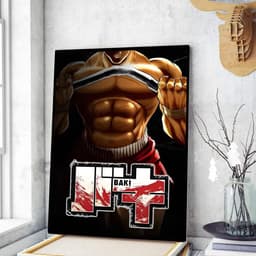 image-Japanese Anime Baki Hanma Comics Whitepaper Sticky Posters Wall Sticker DIY Living Room Bar Cafe Vintage Posters Decorative Wall