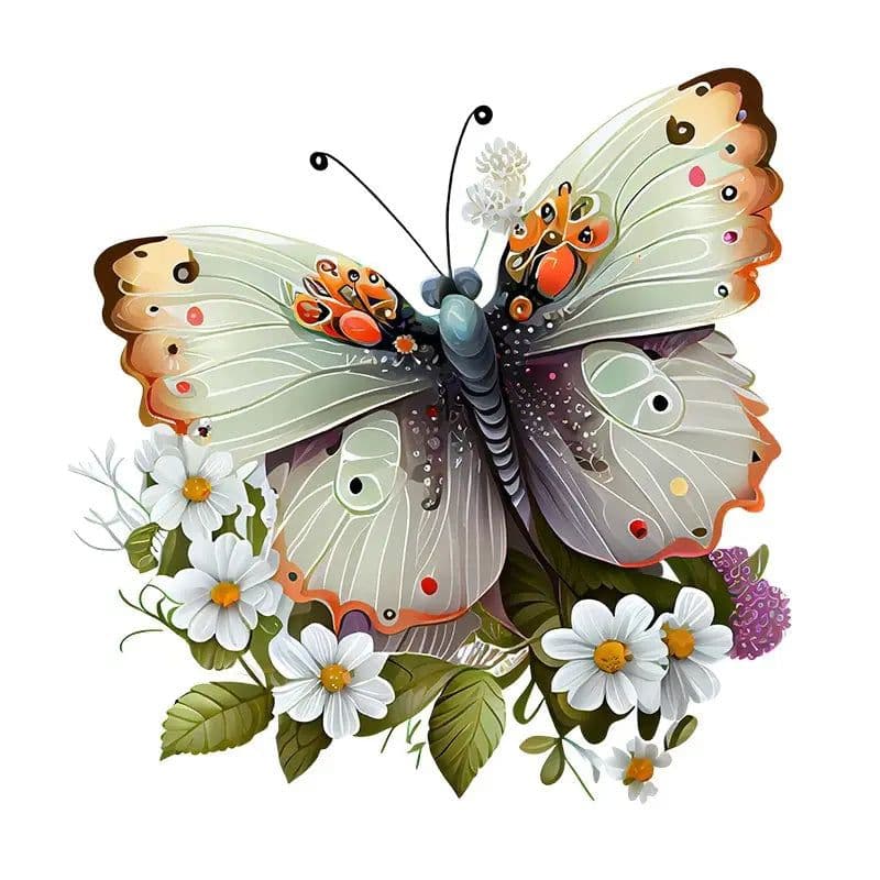 image-M733 Butterflies Plants Flowers Wall Sticker Bathroom Toilet Decor Decals Living Room Cabinet Home Decoration Self Adhesive Mura