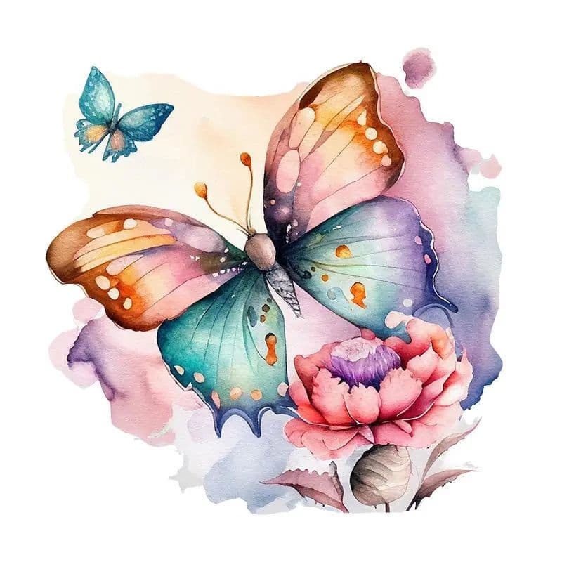 image-M733 Butterflies Plants Flowers Wall Sticker Bathroom Toilet Decor Decals Living Room Cabinet Home Decoration Self Adhesive Mura