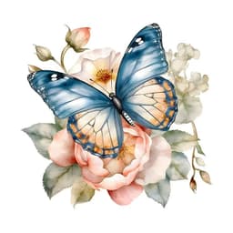 image-M733 Butterflies Plants Flowers Wall Sticker Bathroom Toilet Decor Decals Living Room Cabinet Home Decoration Self Adhesive Mura