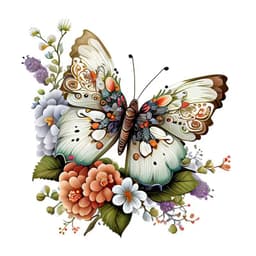 image-M733 Butterflies Plants Flowers Wall Sticker Bathroom Toilet Decor Decals Living Room Cabinet Home Decoration Self Adhesive Mura