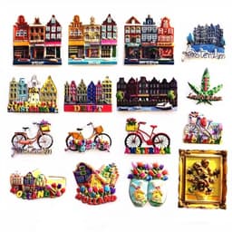 image-Netherlands Amsterdam Tourist Souvenir Magnetic Refrigerator Sticker Collection Gift Fridge Magnets
