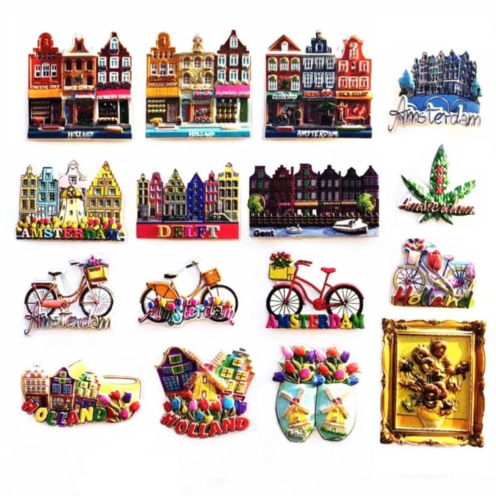 image-Netherlands Amsterdam Tourist Souvenir Magnetic Refrigerator Sticker Collection Gift Fridge Magnets
