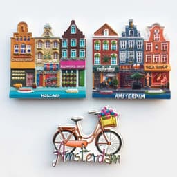 image-Netherlands Amsterdam Tourist Souvenir Magnetic Refrigerator Sticker Collection Gift Fridge Magnets