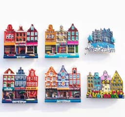 image-Netherlands Amsterdam Tourist Souvenir Magnetic Refrigerator Sticker Collection Gift Fridge Magnets