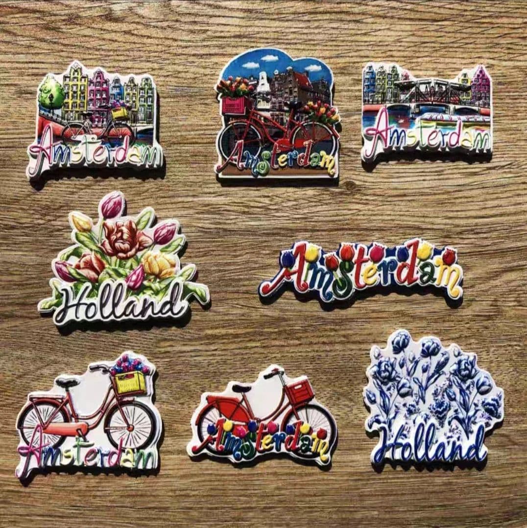 image-Netherlands Amsterdam Tourist Souvenir Magnetic Refrigerator Sticker Collection Gift Fridge Magnets