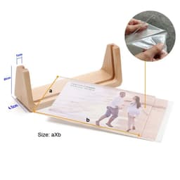 image-Walnut/Beech Creative Photo Frame Set Acrylic U Shape Transparent Frame 10X15 13X18 15X20 20X25cm Desktop Wood Pictures Frame