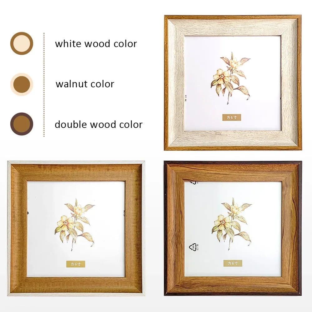 image-5/6 Inch Nordic Square Photo Frame Setting Cross Stitch Frame Square Resin Picture Frame Wall Hanging Home Decoration
