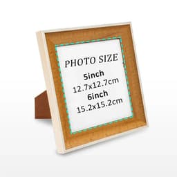 image-5/6 Inch Nordic Square Photo Frame Setting Cross Stitch Frame Square Resin Picture Frame Wall Hanging Home Decoration