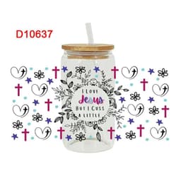image-3D UV DTF Transfers Stickers 16oz Cup Wraps Cartoon Faith Printed For DIY Glass Ceramic Metal Leather Etc. D10637