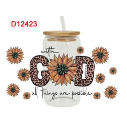 image-3D UV DTF Transfers Stickers 16oz Cup Wraps Cartoon Faith Printed For DIY Glass Ceramic Metal Leather Etc. D10637