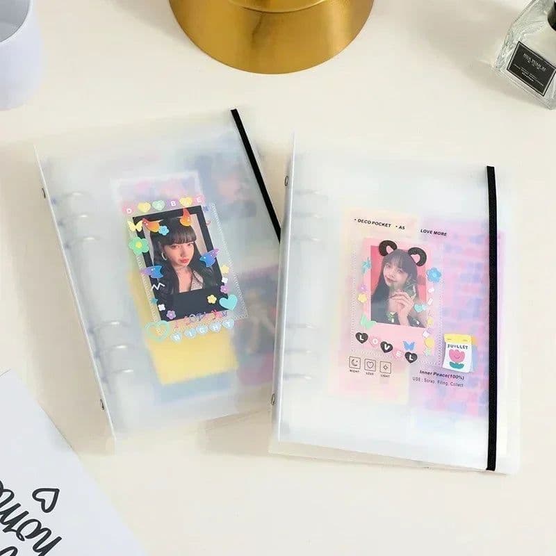 image-A5 3 Inch Photo Card Kpop Card Binder School Stationery Photocard Holder Photo Album Book Binder Filler Pages Home Decor Garden