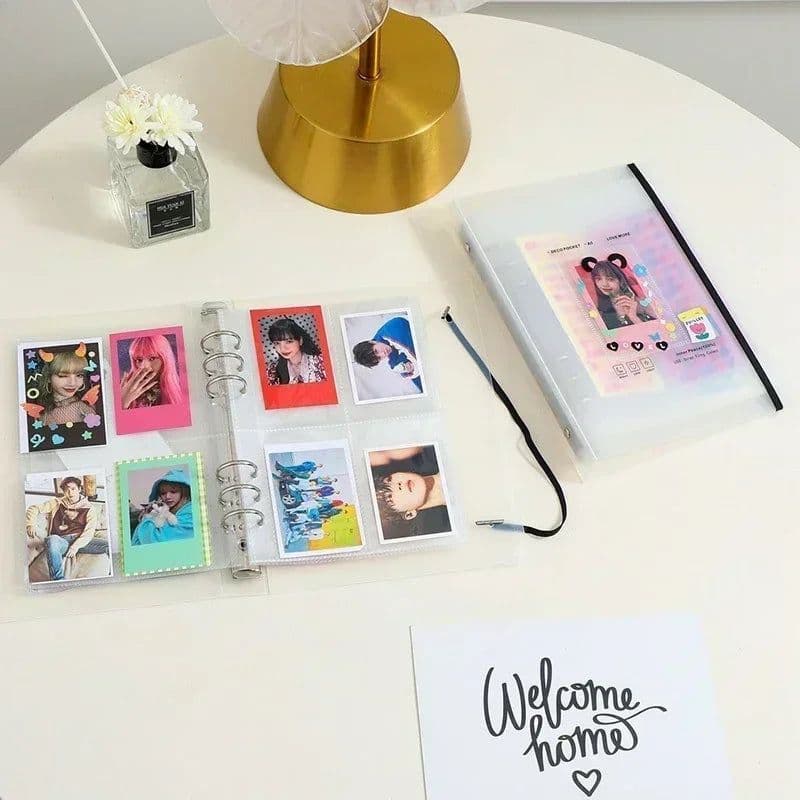 image-A5 3 Inch Photo Card Kpop Card Binder School Stationery Photocard Holder Photo Album Book Binder Filler Pages Home Decor Garden