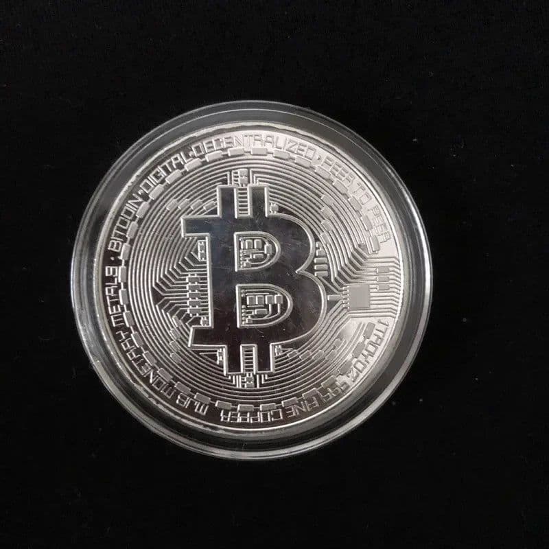 image-Gold Plated Bitcoin Coin Collectible Art Collection Gift Physical Commemorative Casascius Bit BTC Metal Antique Imitation