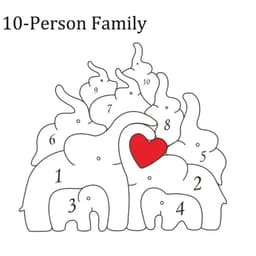 image-Personalized Elephant Family Wooden Puzzle Love Animal Wood Puzzle Custom Family Name Sculpture Free Engraving Decor Gifts