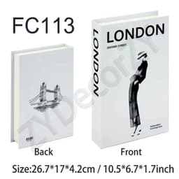 image-Fake Book Cafe Desk Table Living Room For Home Decor Interior Items Modern Home Decoration Ornaments Accessories Luxury Bedroom