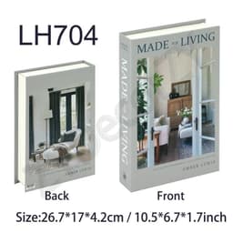 image-Fake Book Cafe Desk Table Living Room For Home Decor Interior Items Modern Home Decoration Ornaments Accessories Luxury Bedroom
