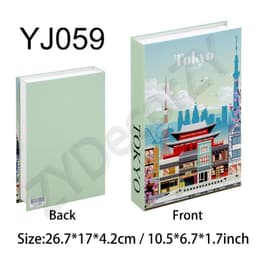 image-Fake Book Cafe Desk Table Living Room For Home Decor Interior Items Modern Home Decoration Ornaments Accessories Luxury Bedroom