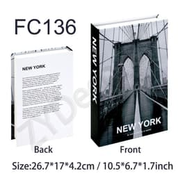 image-Fake Book Cafe Desk Table Living Room For Home Decor Interior Items Modern Home Decoration Ornaments Accessories Luxury Bedroom