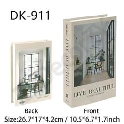 image-Fake Book Cafe Desk Table Living Room For Home Decor Interior Items Modern Home Decoration Ornaments Accessories Luxury Bedroom