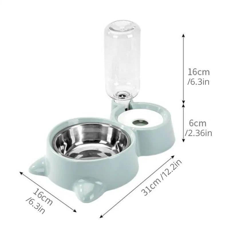 image-Pet Dog Cat Bowl Fountain Automatic Food Water Feeder Container For Cats Dogs Drinking Pet Articles Pet Cat Water Dispenser, Automatic Gravity Cat Water Bowl